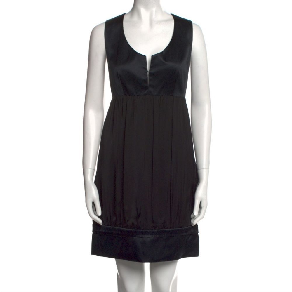 NWT Stella McCartney ITALIAN Silk Blend Cocktail Dress 40 Black - Picture 2 of 14